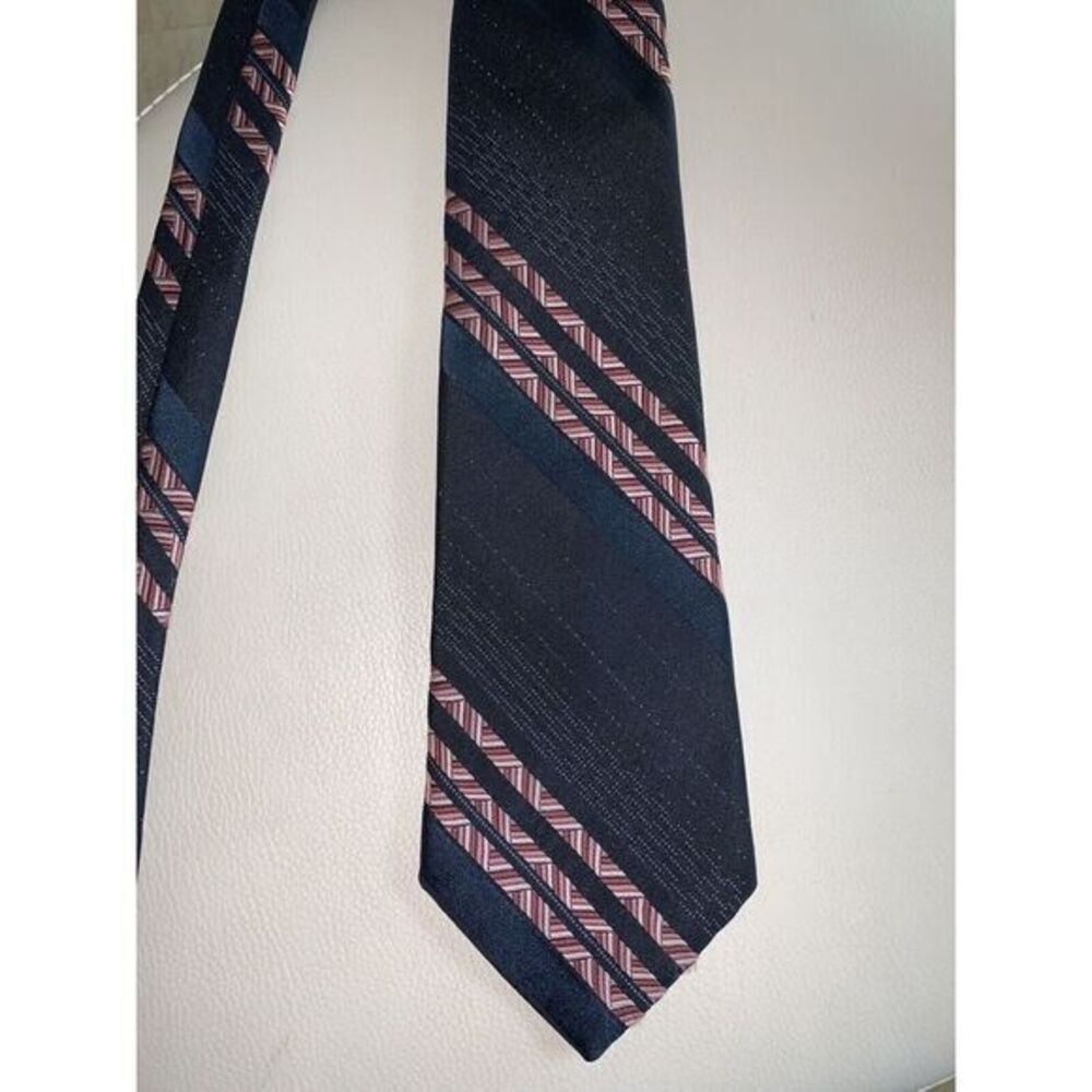 Cappuccino Mens Tie‎ Blue Striped Geometric